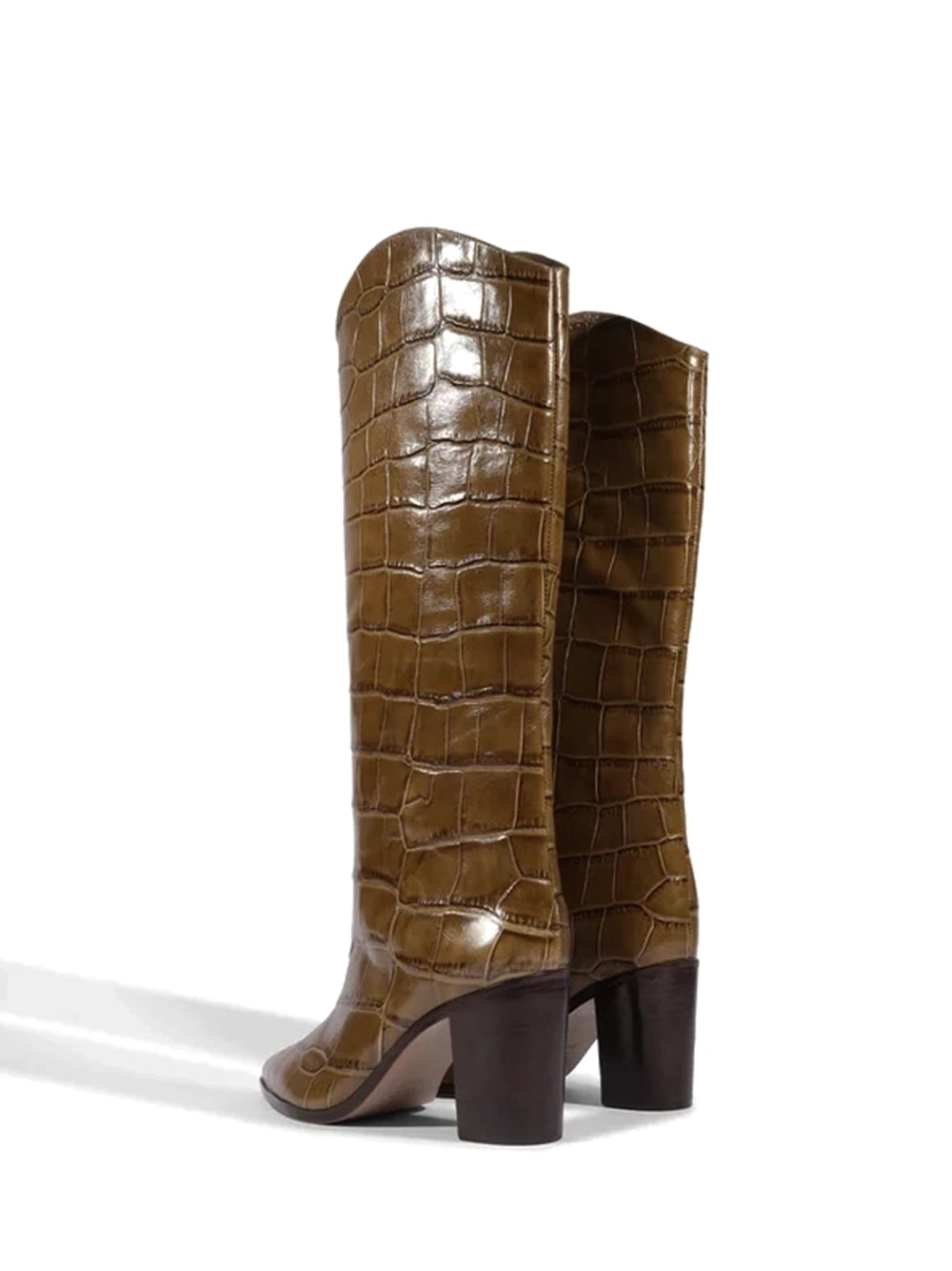 Bota Schutz em Animal Print Castanho e Cano Alto