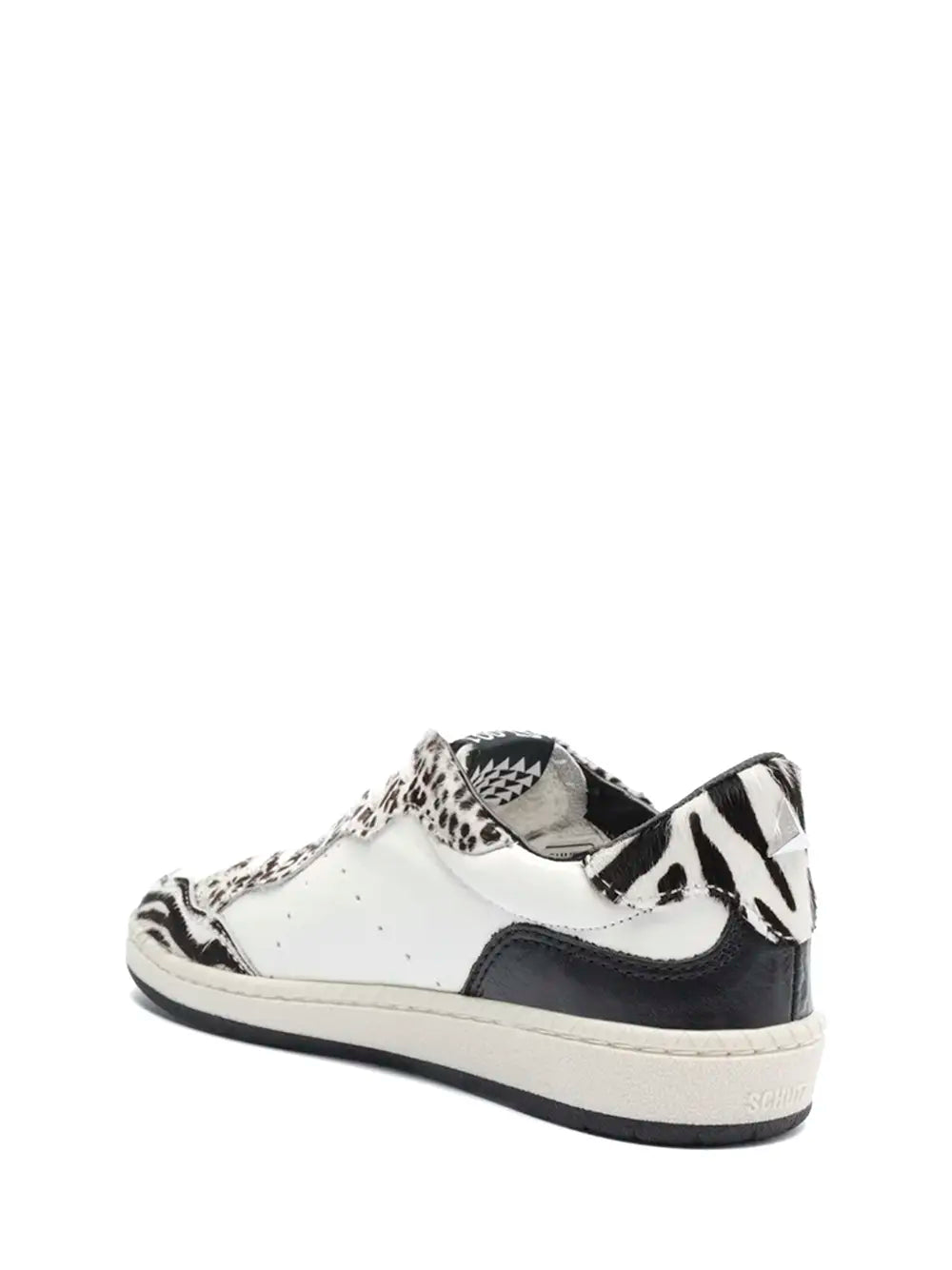 Ténis Schutz em Pele Branca e Animal Print