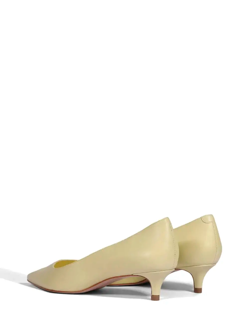Scarpin Schutz em Pele Amarela e Salto Baixo