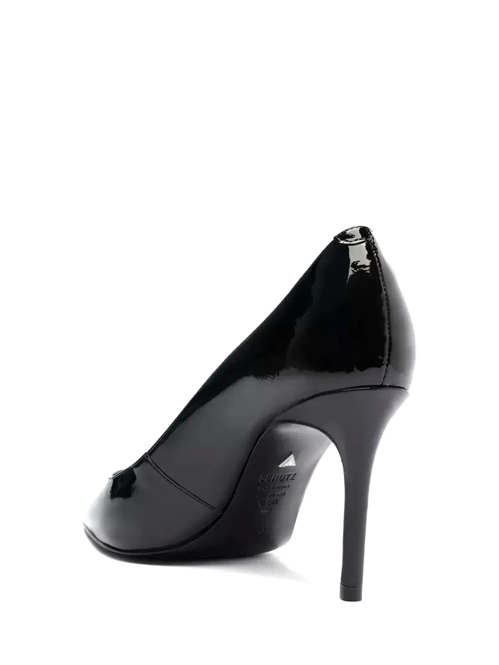Schutz Black Leather Stiletto Heels