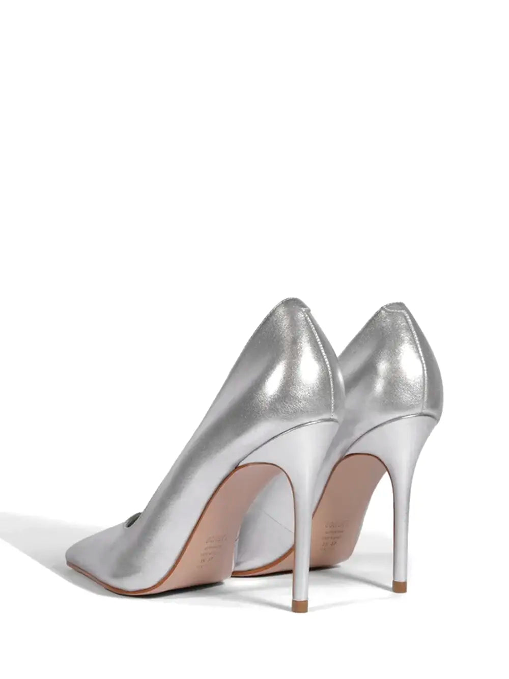 Schutz Silver Leather High-Heel Pump
