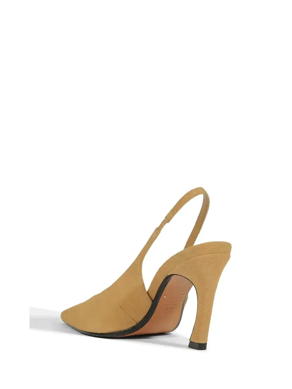 Scarpin em Camurça Beige e Salto Curvado