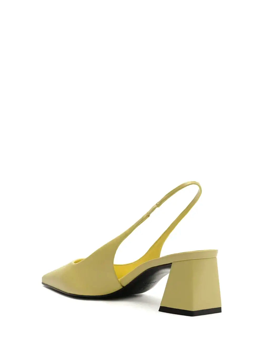 Scarpin Schutz em Pele Amarela e Tira