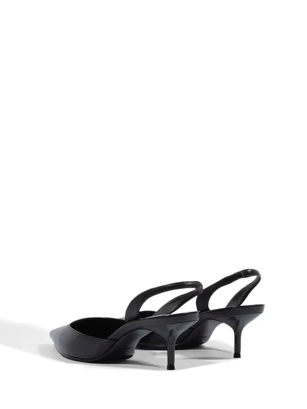 Scarpin Schutz Preto em Pele e Tira
