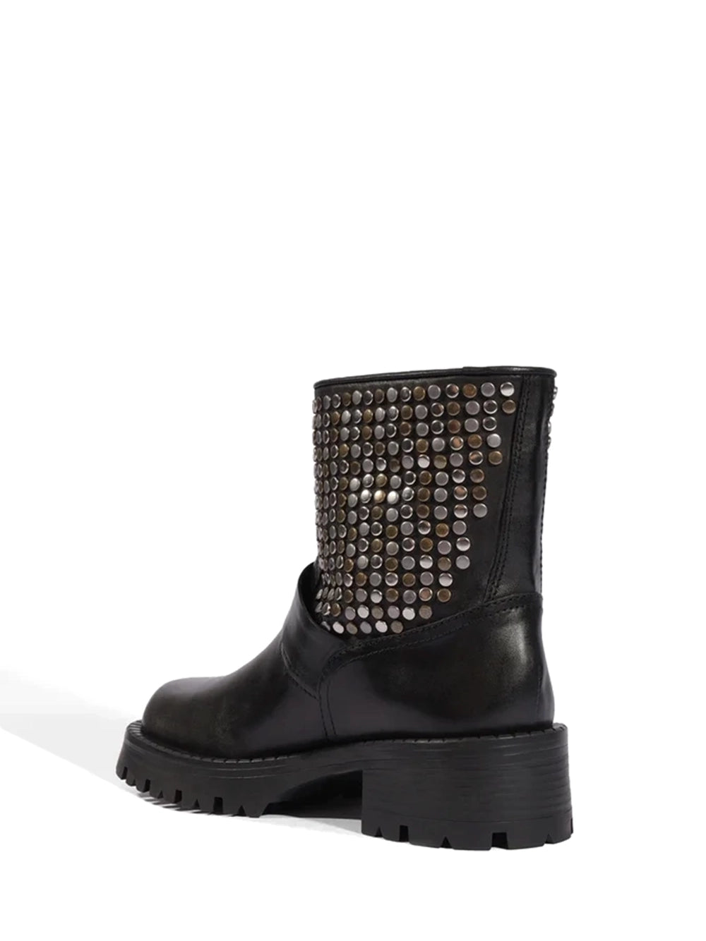 Bota Schutz Preta em Pele com Studs