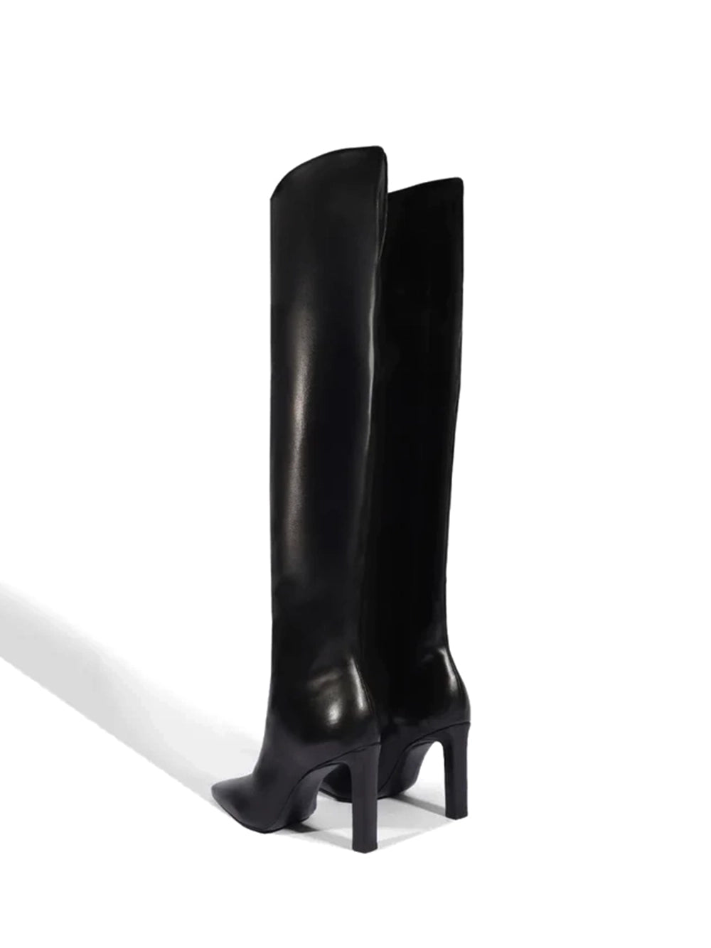 Bota Schutz Preta em Pele e Cano Alto