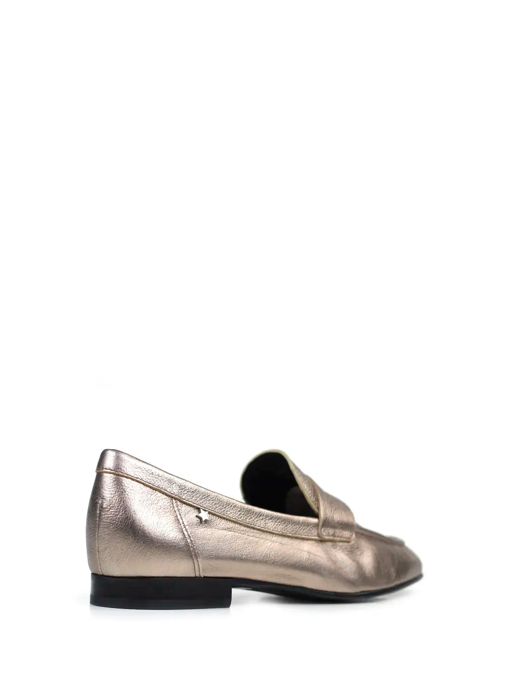 Gold Leather Loafer
