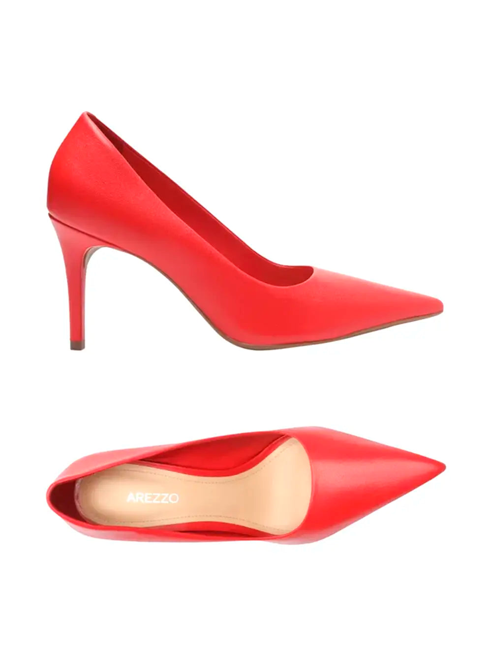 Scarpin Arezzo em Pele Vermelha