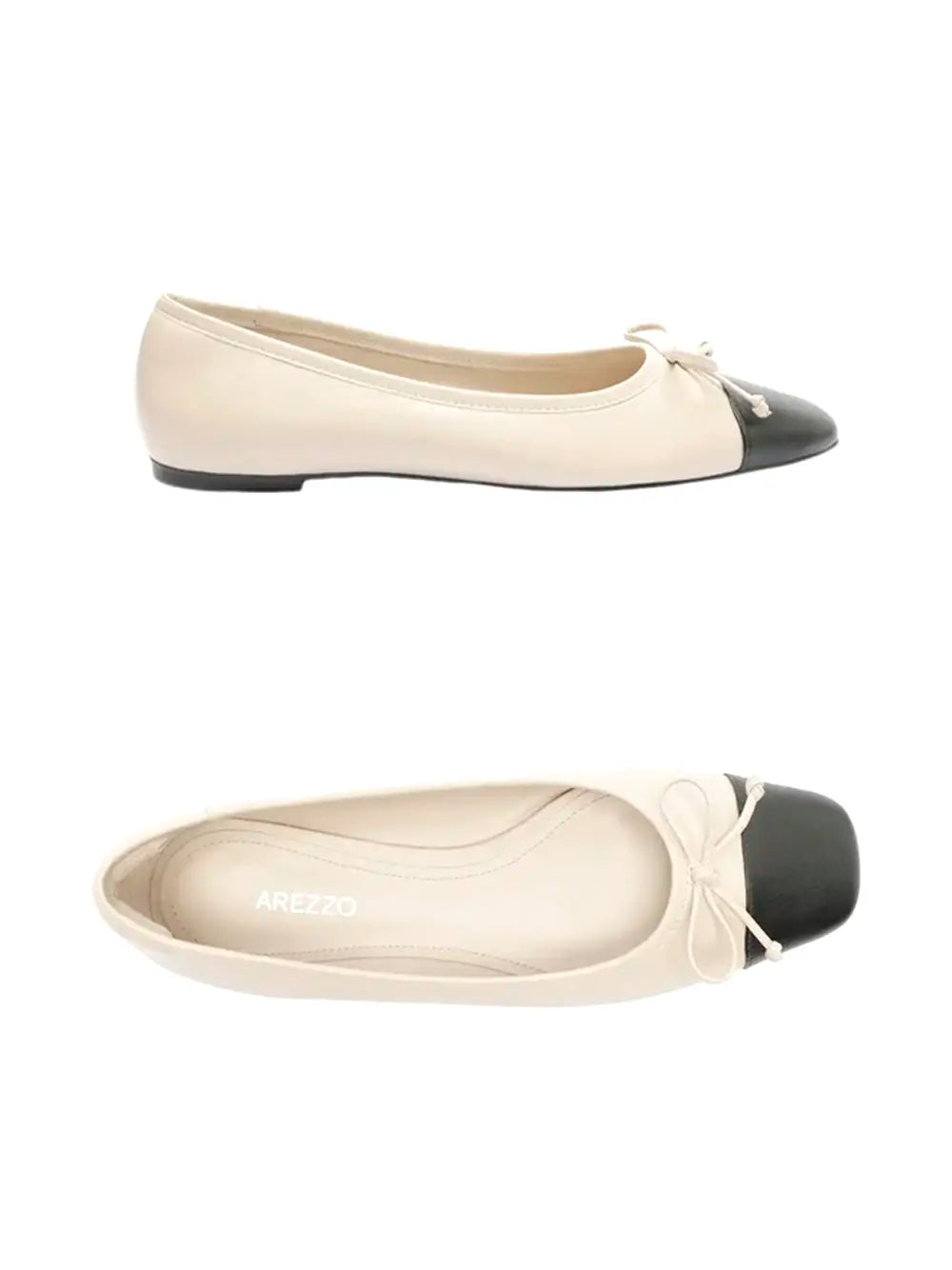 Sabrina Arezzo em Pele Beige e Biqueira Preta