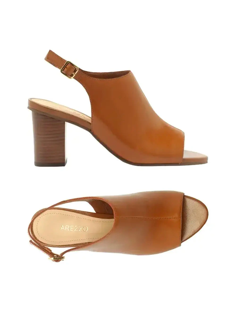 Sandália Arezzo Fechada em Pele Camel