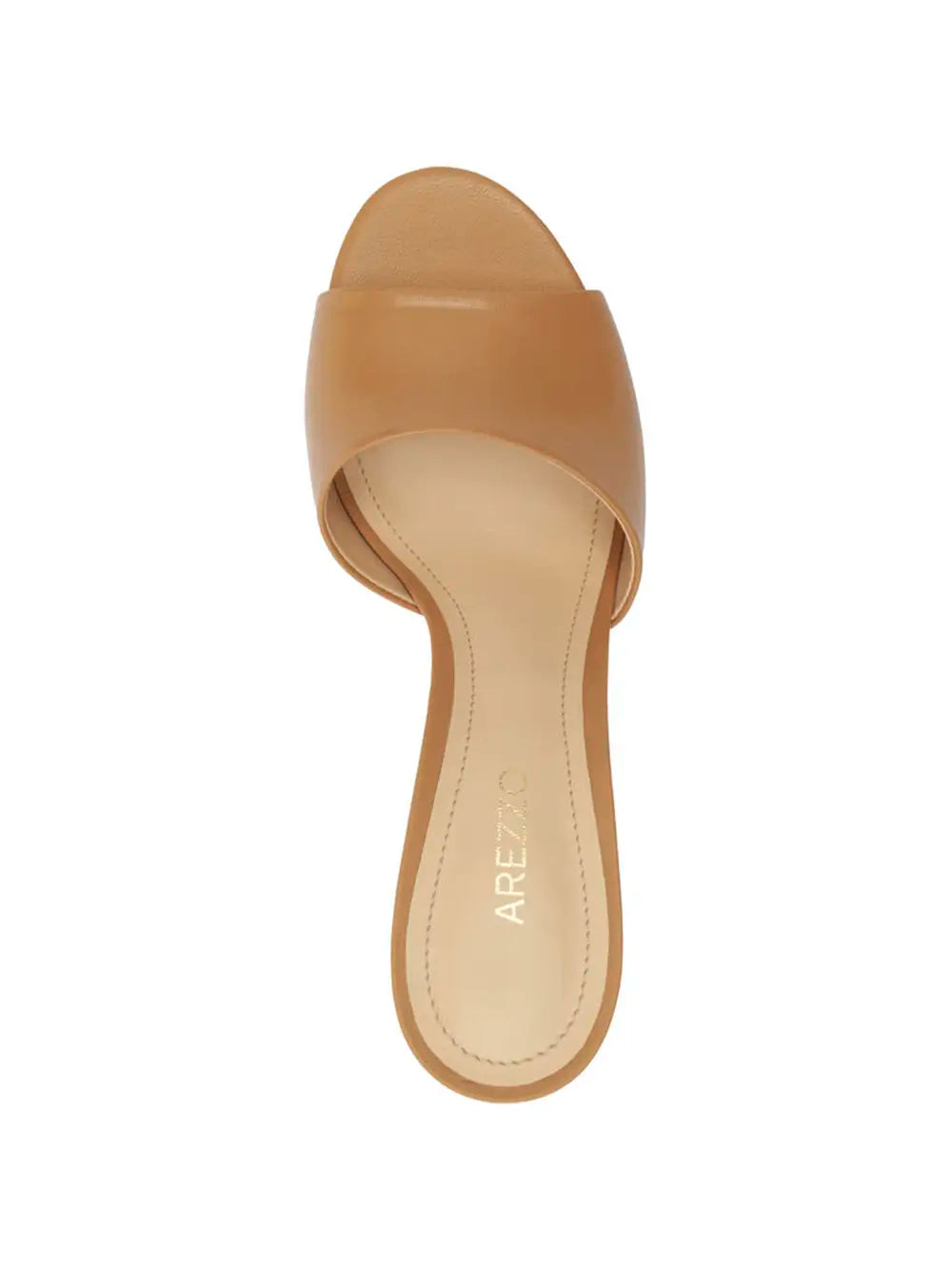 Arezzo Brown Leather Sandals with Medium Stiletto Heel
