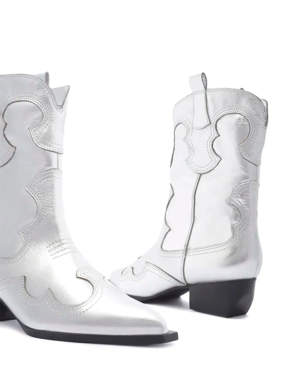 Bota Texana Arezzo em Pele Prata