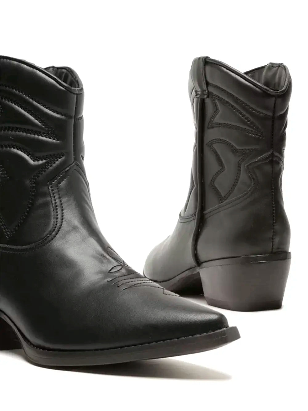 Bota Texana Arezzo Preta em Pele