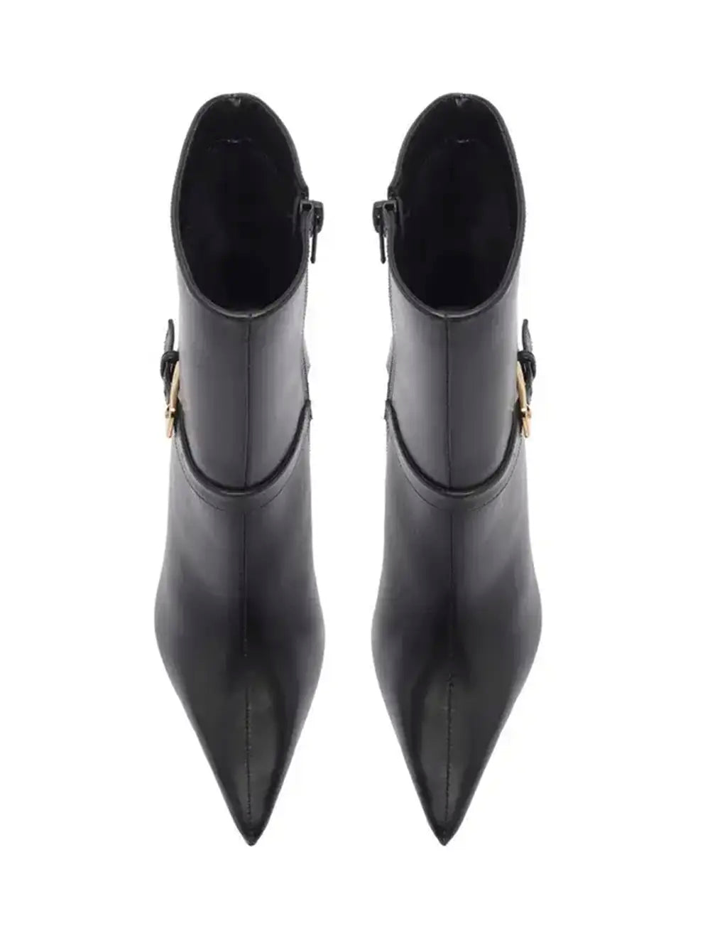 Black Leather Boot with Buckle