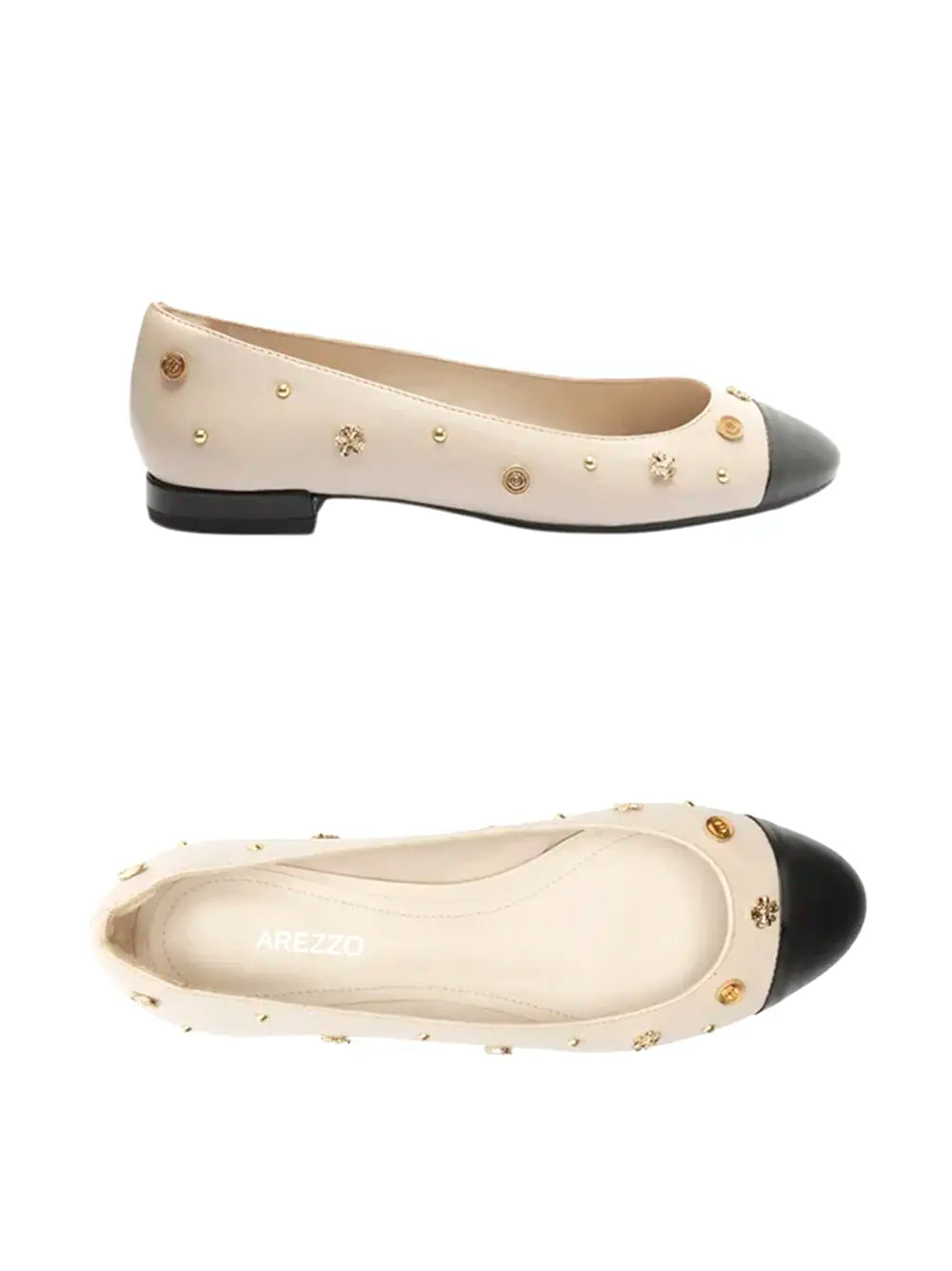 Sabrina Arezzo em Pele Beige e Aplicações