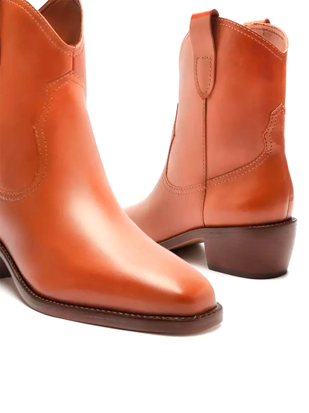 Arezzo Western Boot in Brown Leather