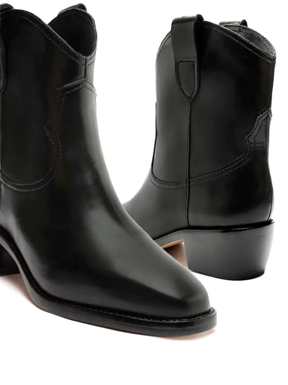 Bota Texana Arezzo Preta em Pele
