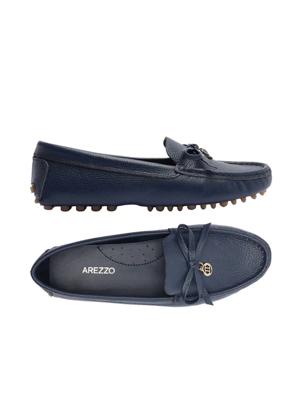 Blue Leather Loafers