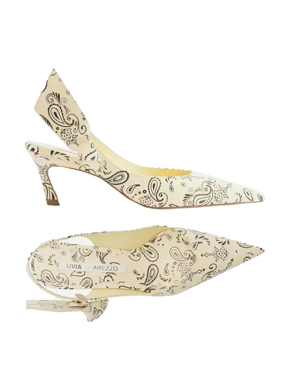 Scarpin Arezzo em Estampa Paisley Beige