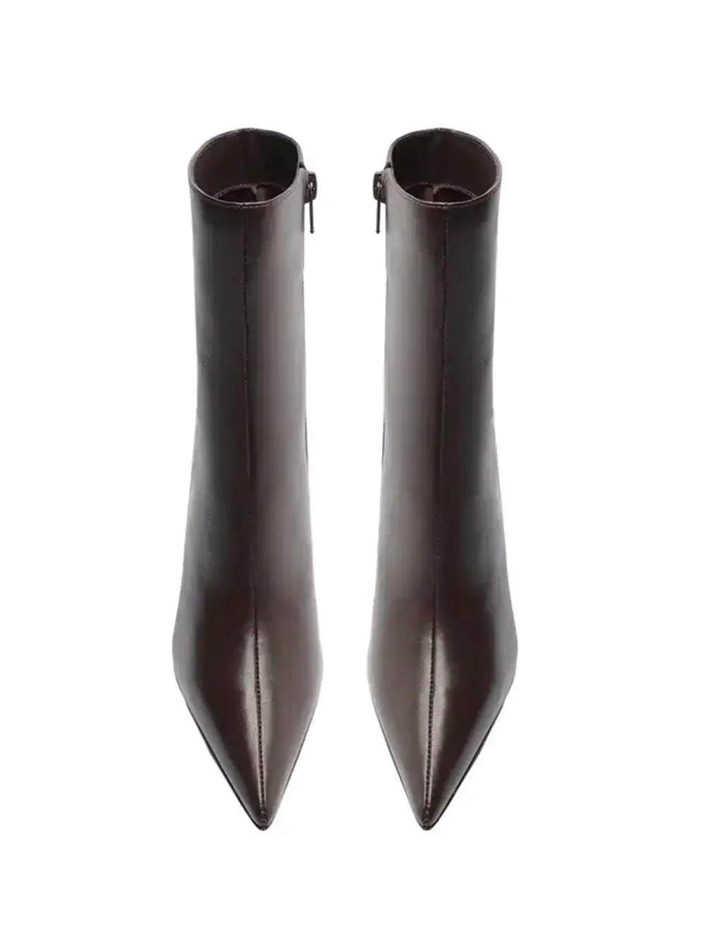 Brown Leather Ankle Boot with Stiletto Heel