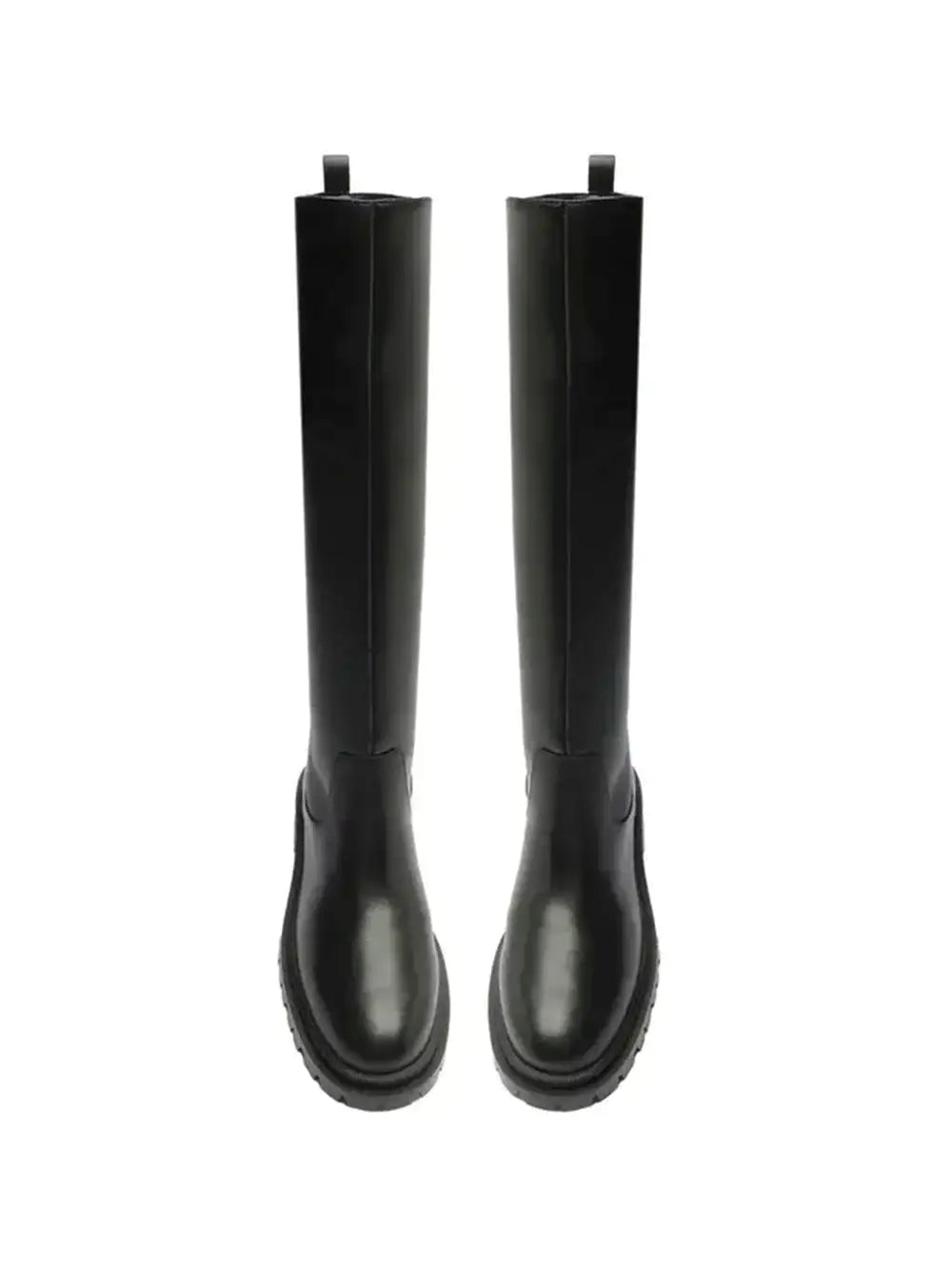 Black Leather High-Shaft Boot