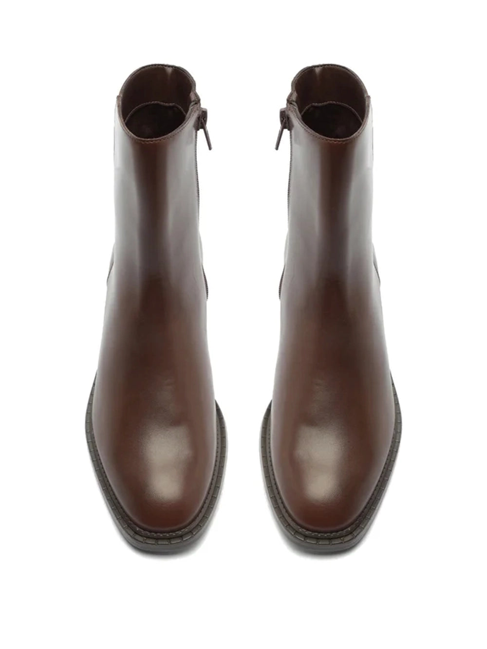 Bota Arezzo em Pele Castanha e Cano Médio