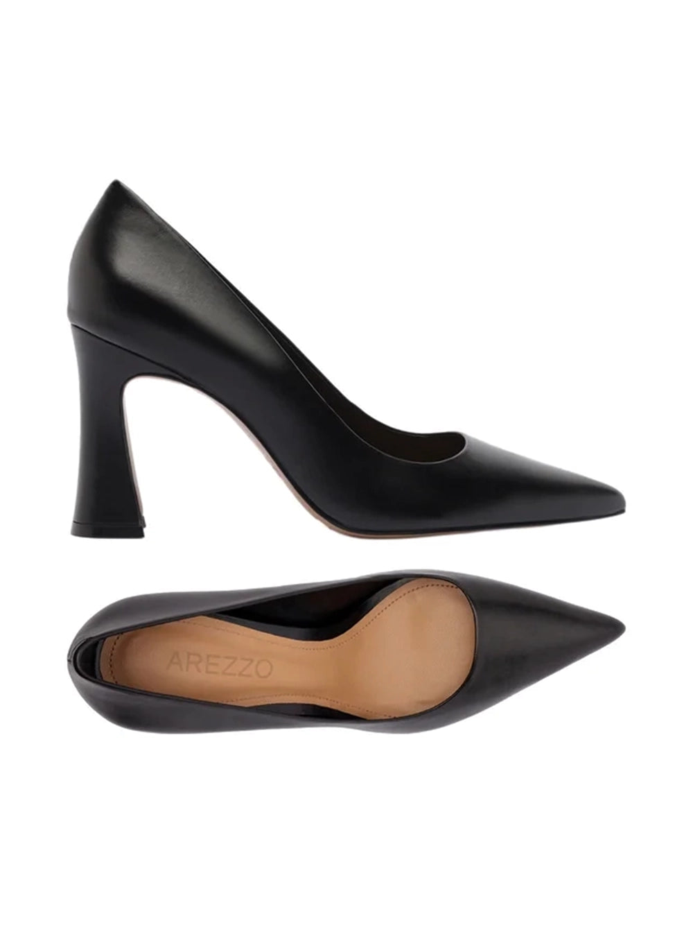 Scarpin Arezzo Preto em Pele