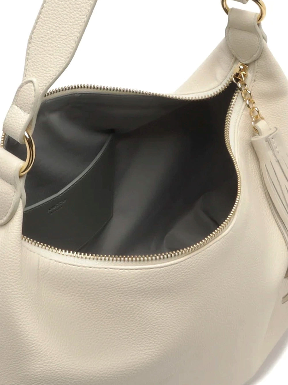 White Leather Maxi Hobo Bag
