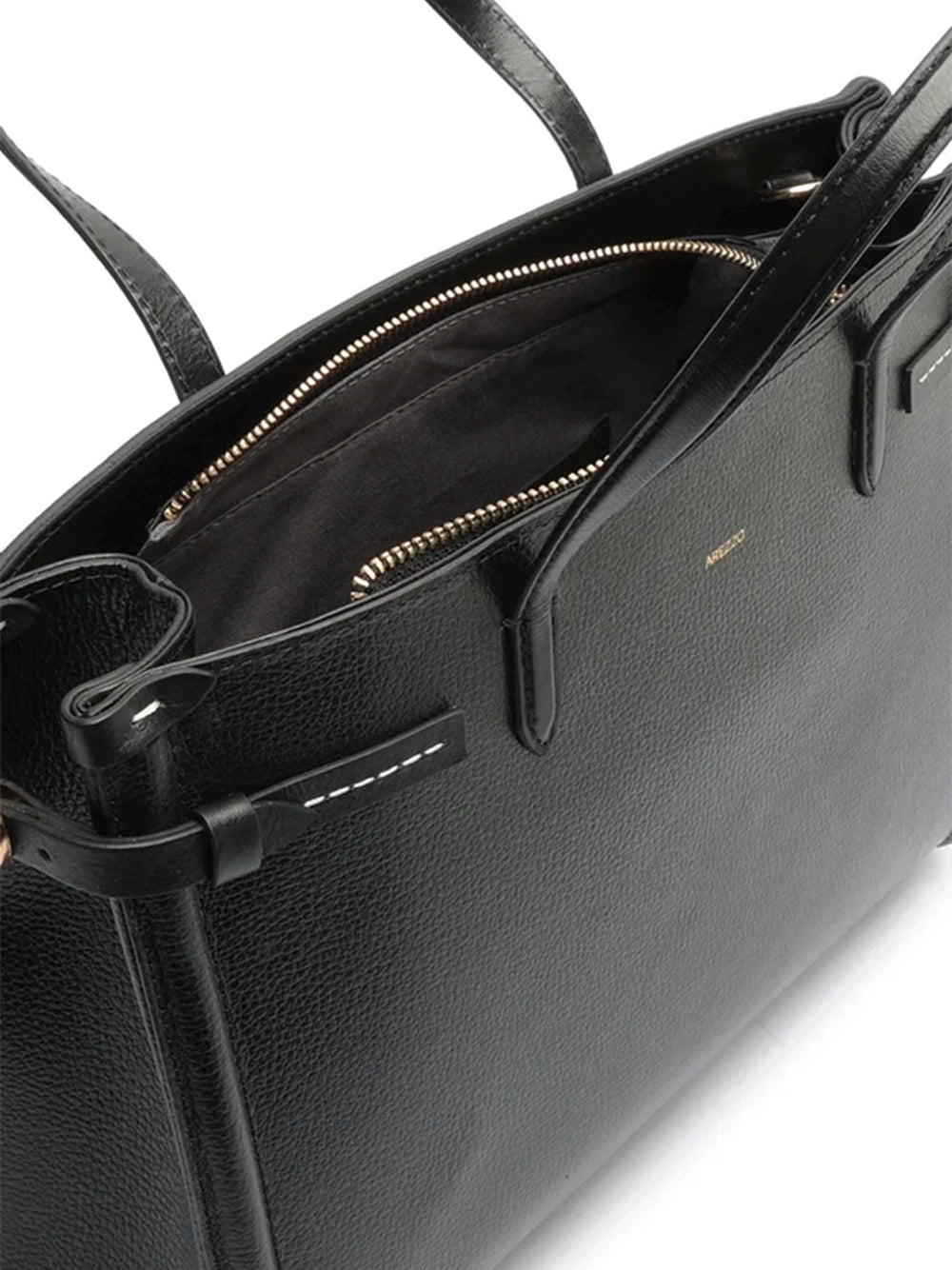 Black Leather Maxi Tote Bag