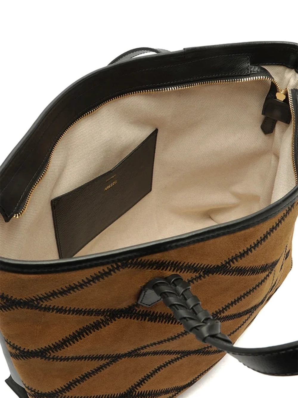 Mala Shopper Arezzo em Pele Camel