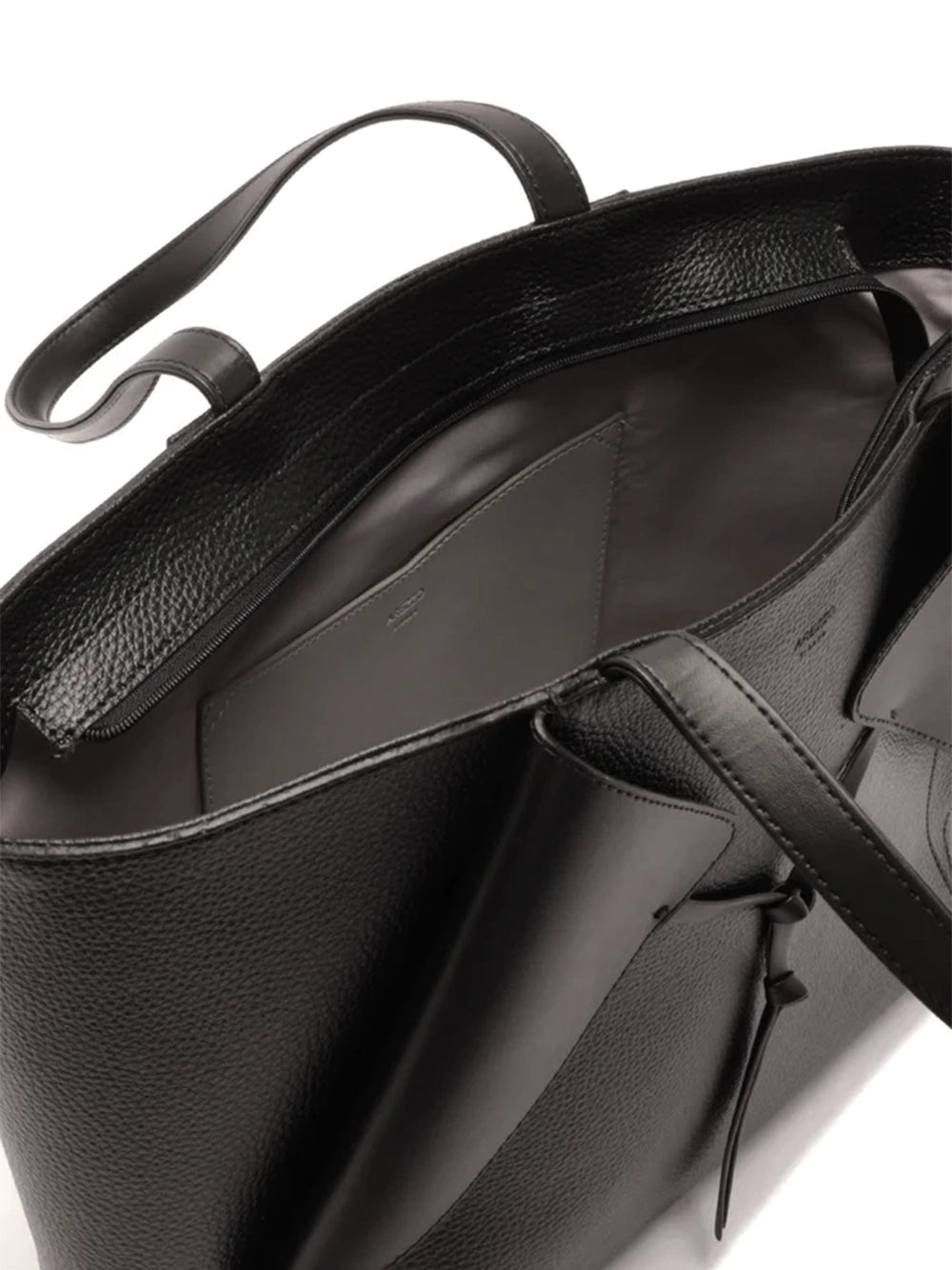 Mala Shopper Arezzo Preta em Pele