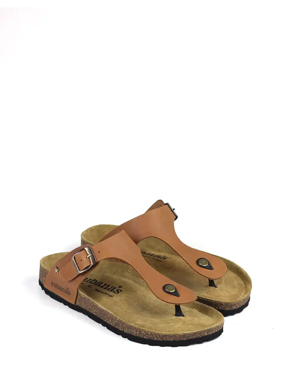 Men's Camel Leather Sandals