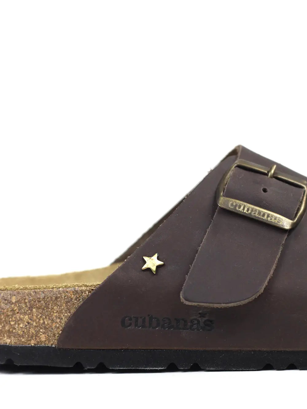 Men's Brown Leather Two-Strap Sandals