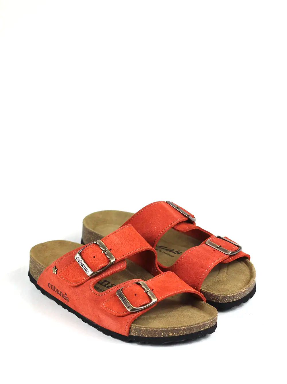 Amália Orange Suede Sandal