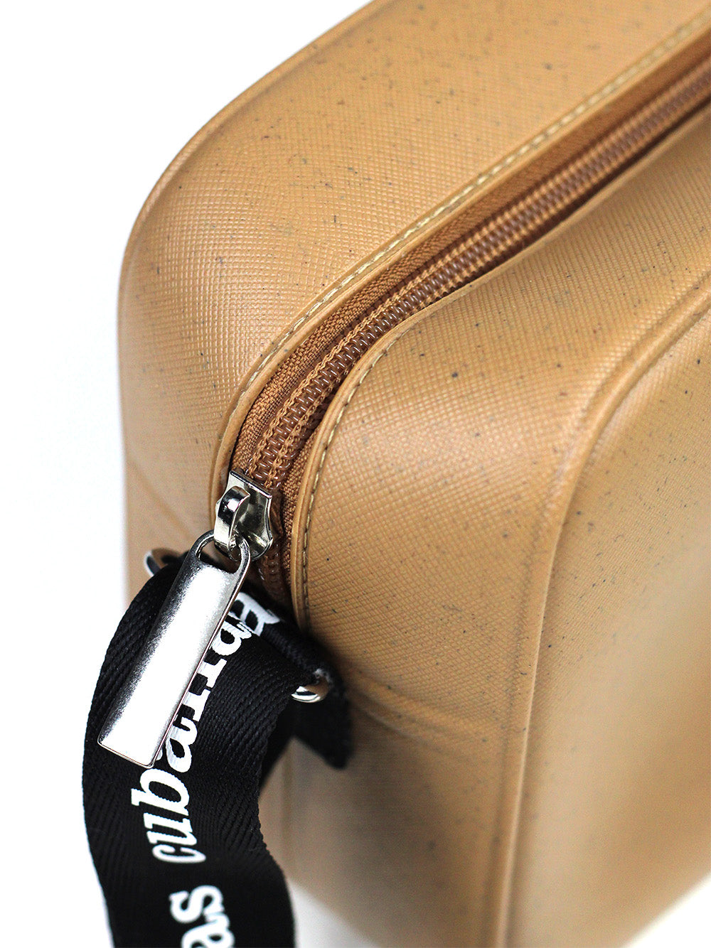 Beige PVC Bag with Cuban Chain Strap