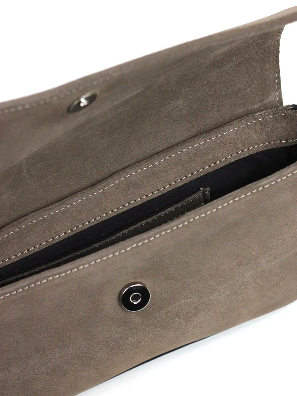 Mala Mini em Camurça Castanha e Alça Tiracolo