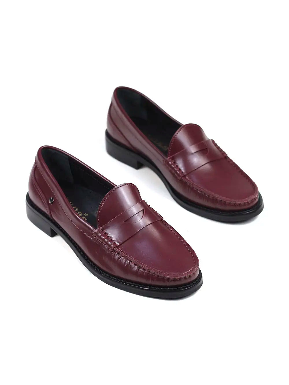 Loafer Bordeaux Raso em Pele