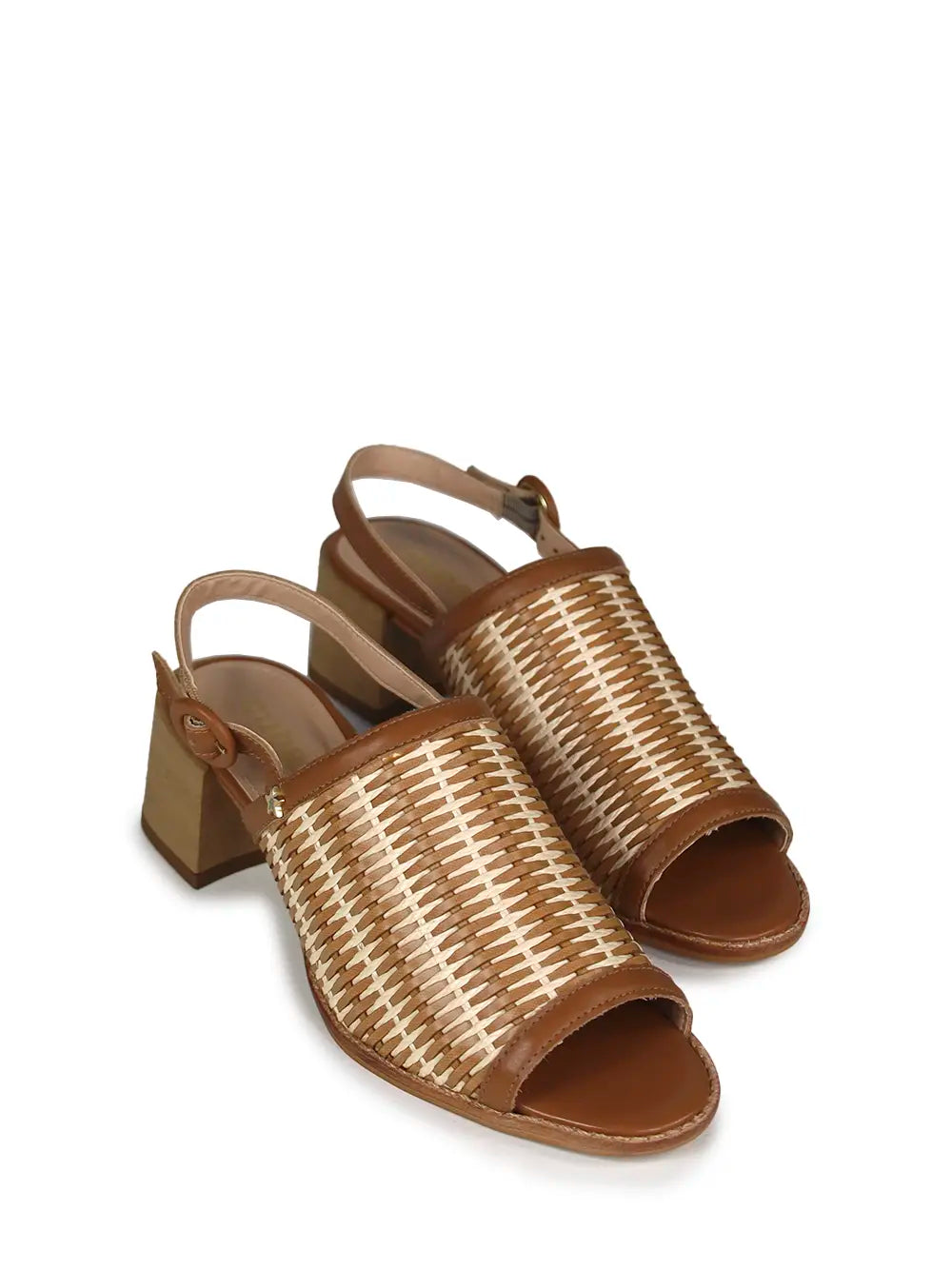 Braided Brown Leather Sandals