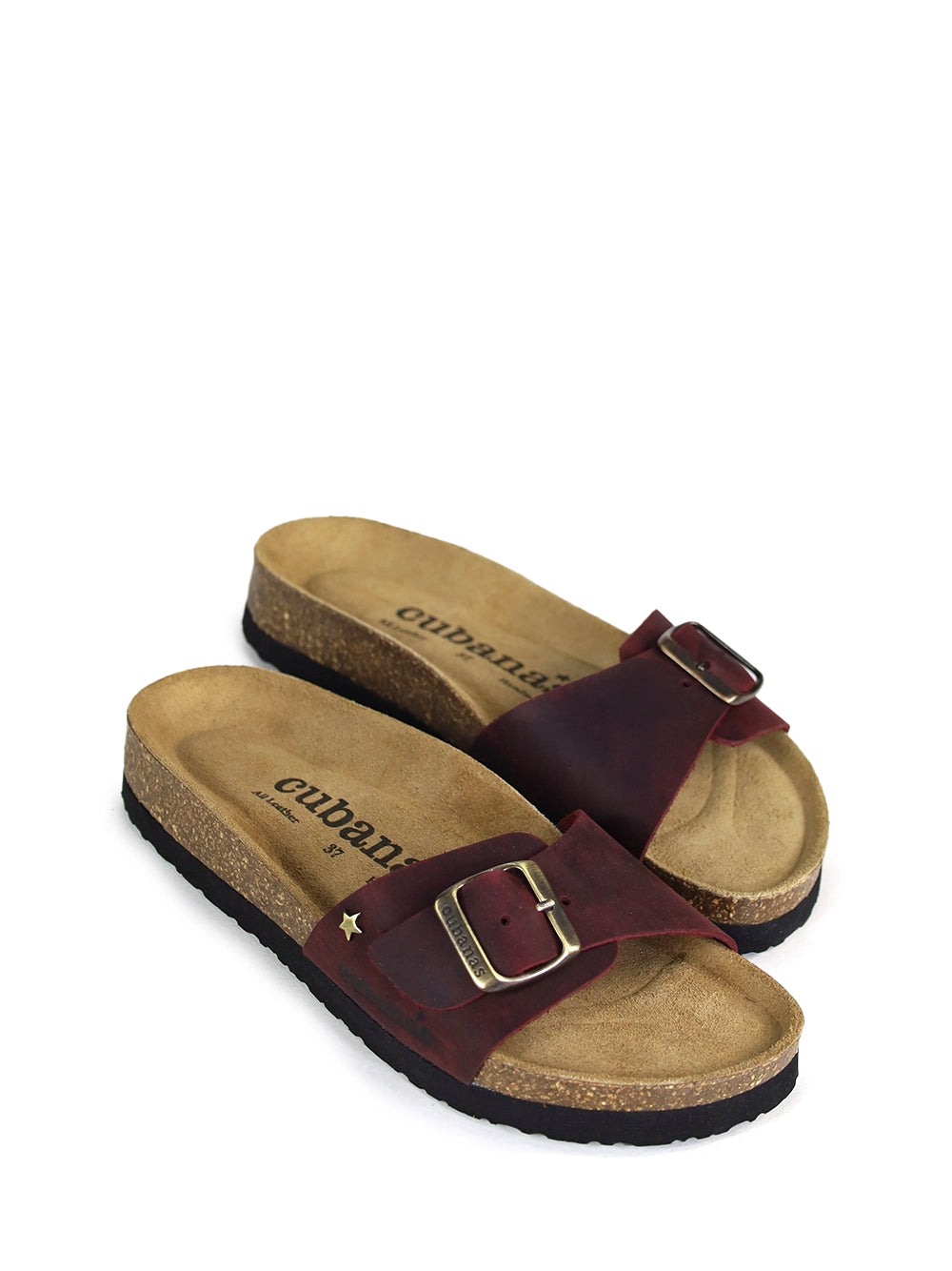 Sandália Júlia em Pele Bordeaux