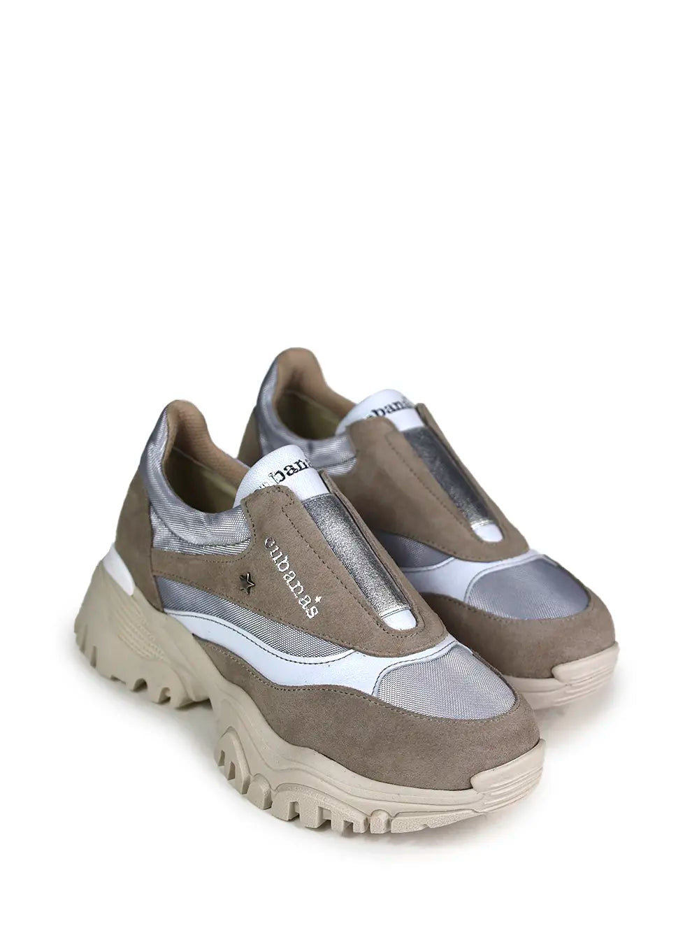 Grey Suede Trainers with Track Soles