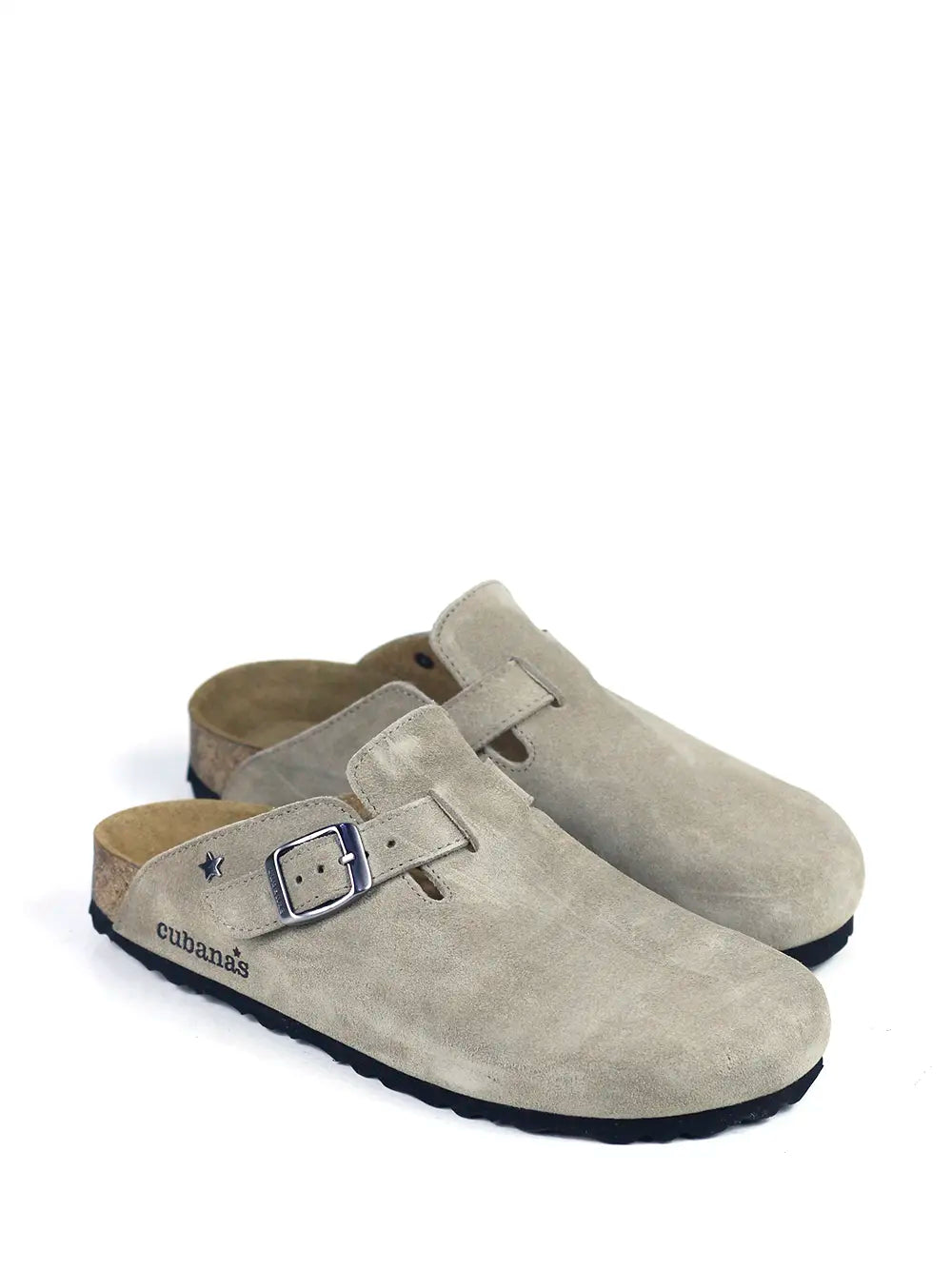 Maria Suede Sandals in Grey