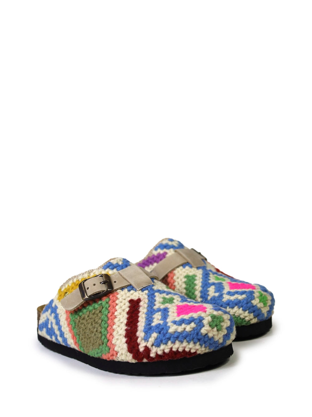 Ti Maria Sandals in Blue Arraiolos Wool
