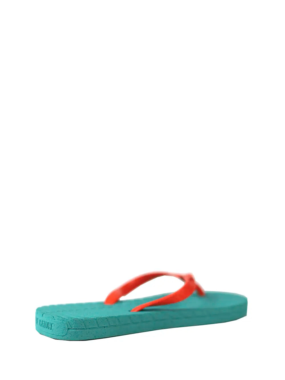 Green Flip-flops with Orange Strap