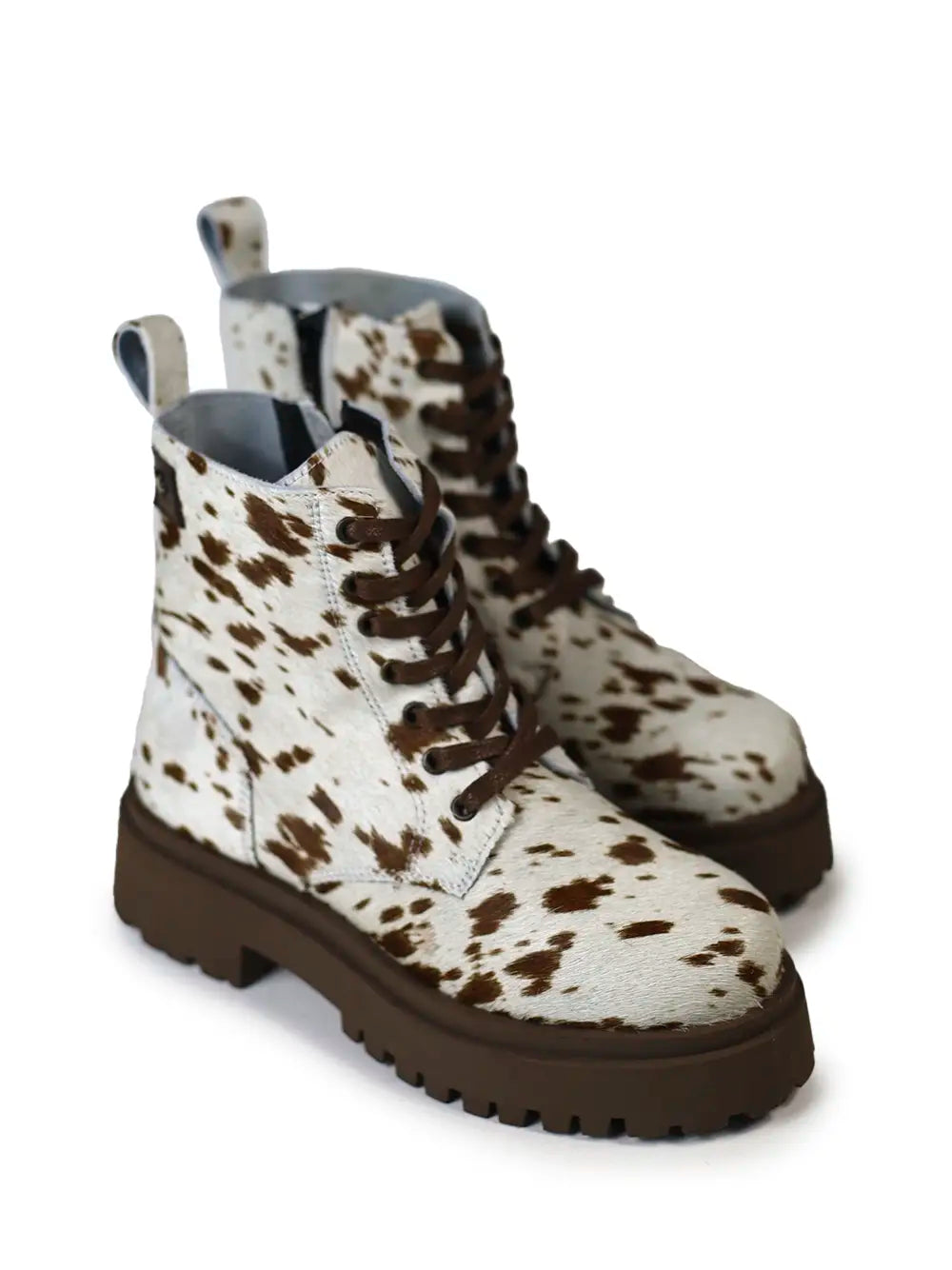 Cow Print Brown Boot