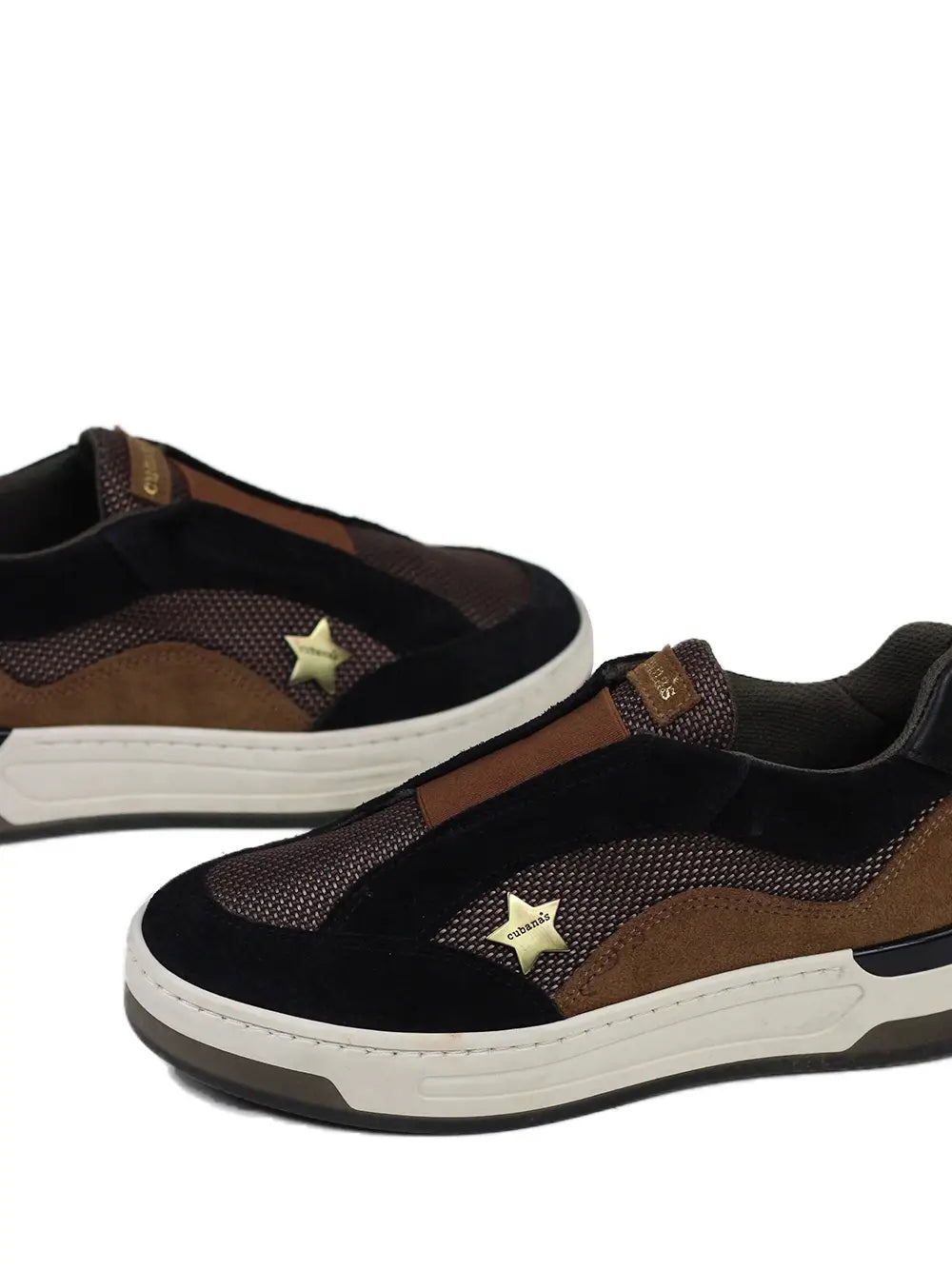 Brown Suede Sneakers with Flat Sole