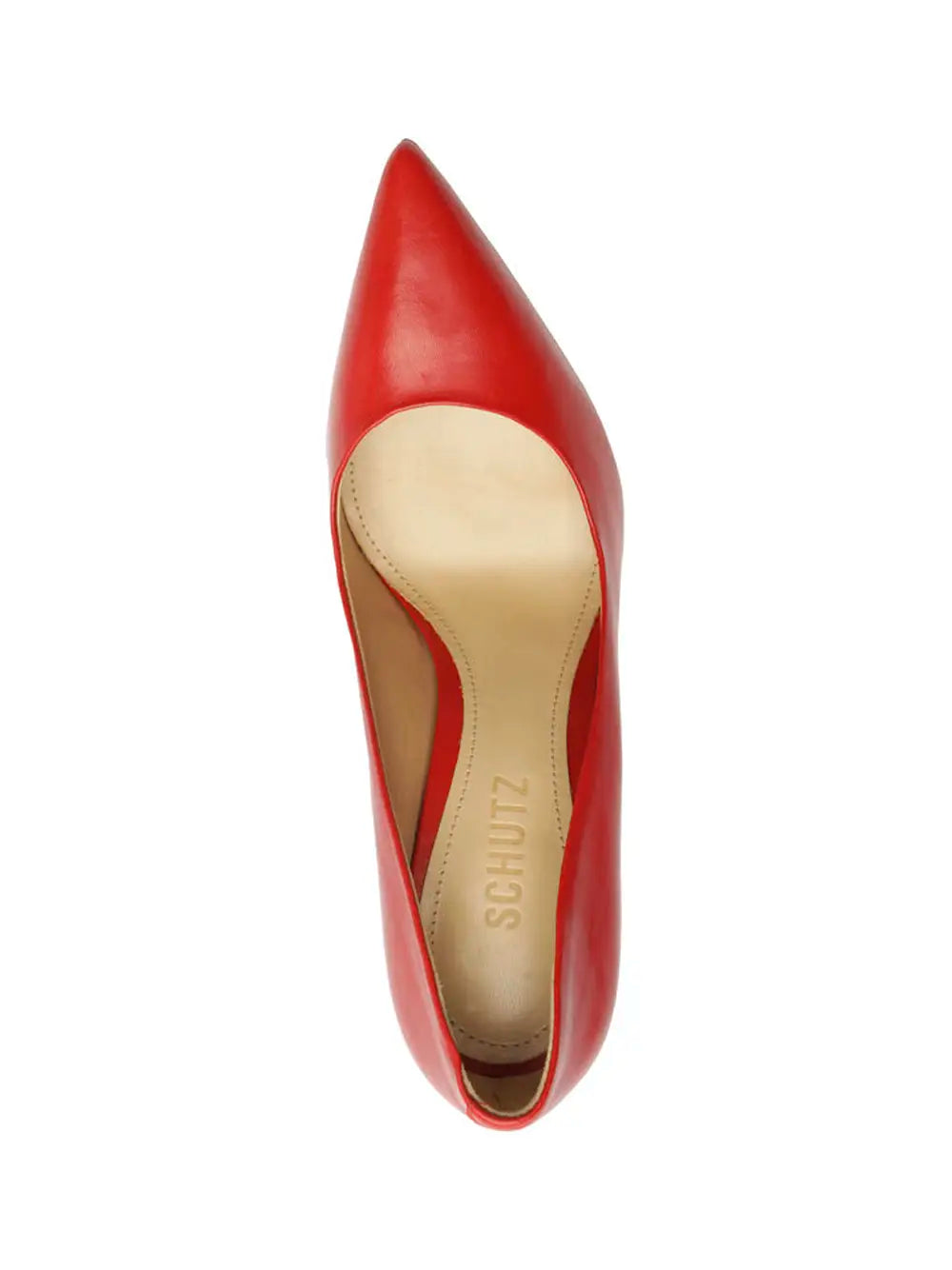 Schutz Red Leather Pointed Toe Pumps