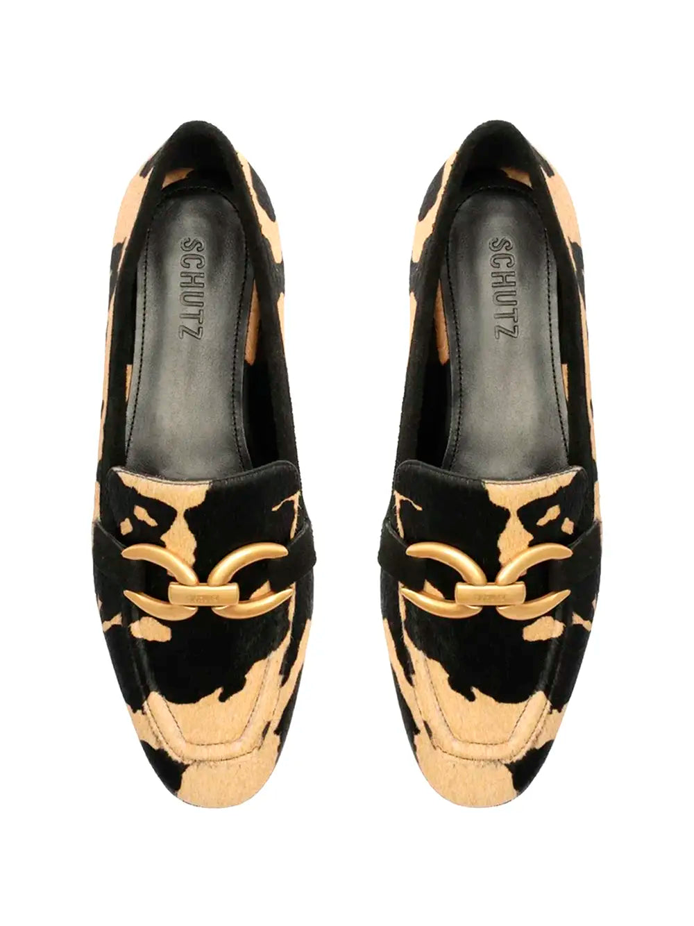 Loafer Schutz em Animal Print Amarelo