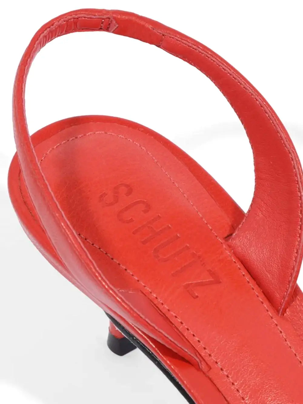 Scarpin Schutz em Pele Vermelha e Tira