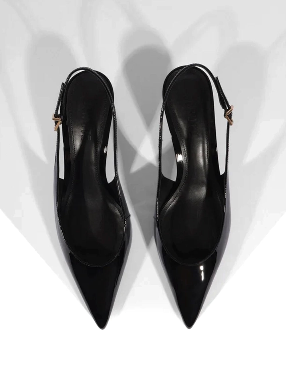Scarpin Schutz Slingback Preto em Pele