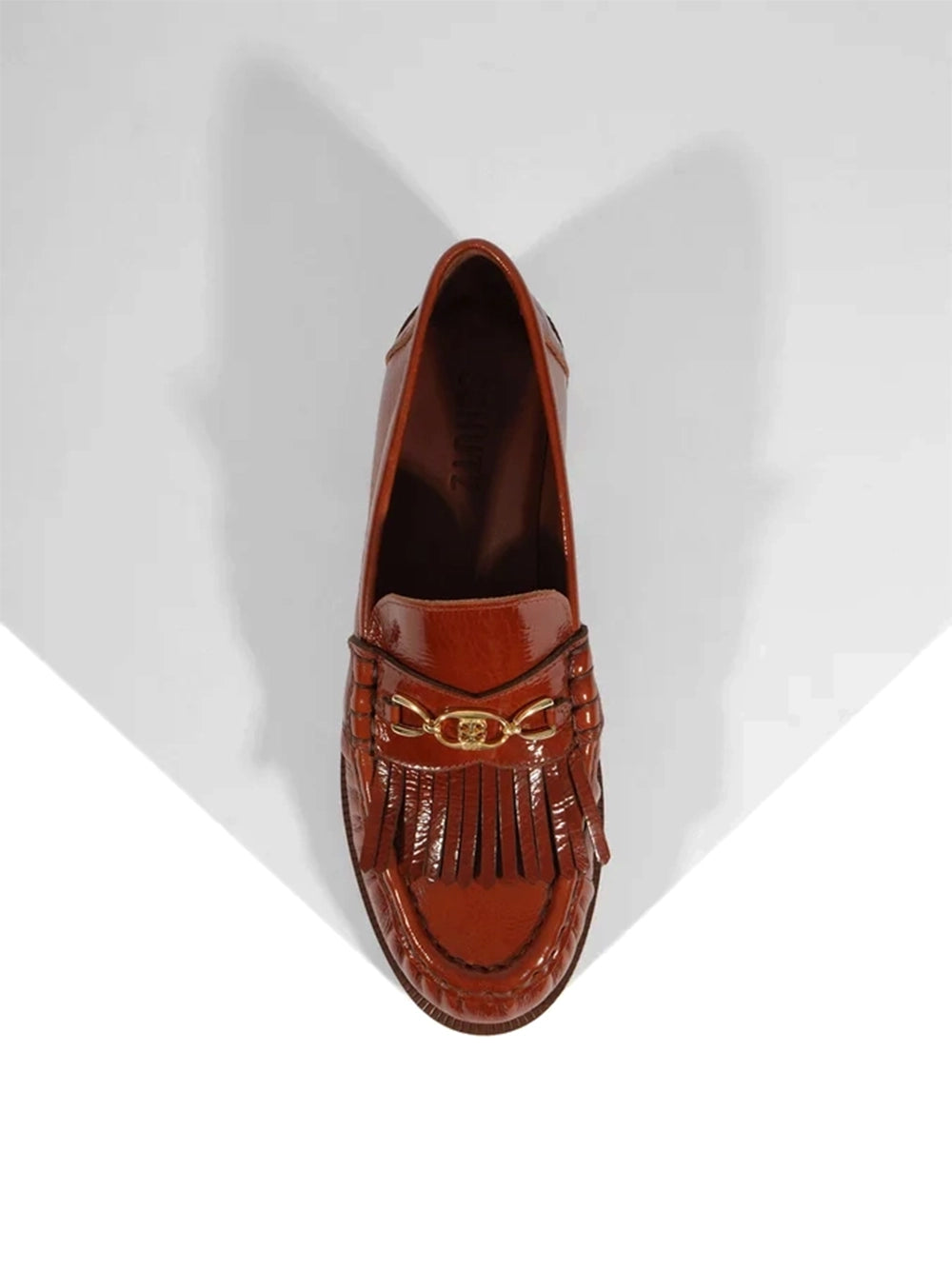 Loafer Schutz em Pele Castanha